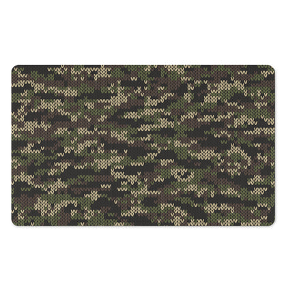Army Camouflage Knitted Pattern Print Polyester Doormat
