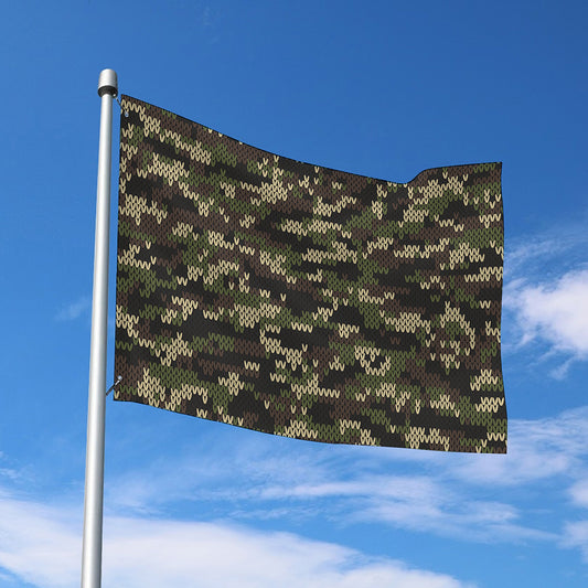 Army Camouflage Knitted Pattern Print Polyester Flag