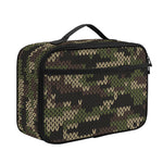 Army Camouflage Knitted Pattern Print Portable Lunch Bag