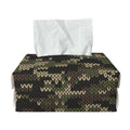 Army Camouflage Knitted Pattern Print Rectangle Tissue Box Cover