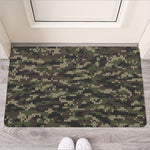 Army Camouflage Knitted Pattern Print Rubber Doormat