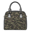 Army Camouflage Knitted Pattern Print Shoulder Handbag