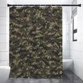 Army Camouflage Knitted Pattern Print Shower Curtain