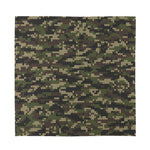 Army Camouflage Knitted Pattern Print Silk Bandana