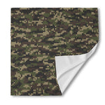 Army Camouflage Knitted Pattern Print Silk Bandana