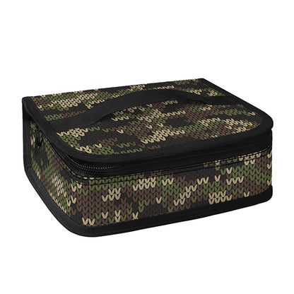 Army Camouflage Knitted Pattern Print Small Lunch Bag