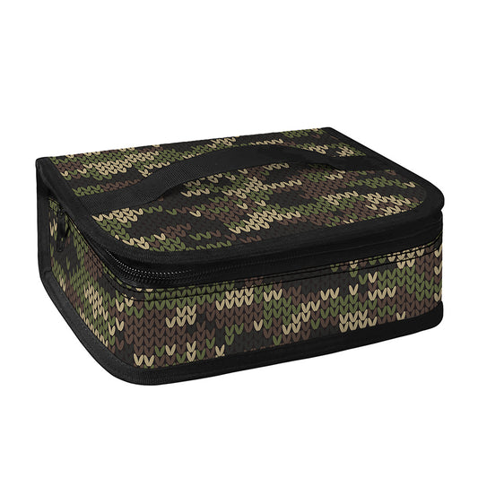 Army Camouflage Knitted Pattern Print Small Lunch Bag