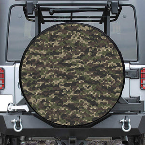 Army Camouflage Knitted Pattern Print Tire Cover