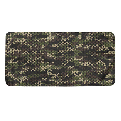 Army Camouflage Knitted Pattern Print Towel