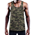 Army Camouflage Knitted Pattern Print Men's Workout Tank Top
