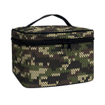 Army Camouflage Knitted Pattern Print Travel Makeup Bag