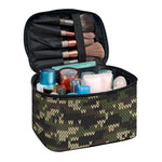 Army Camouflage Knitted Pattern Print Travel Makeup Bag