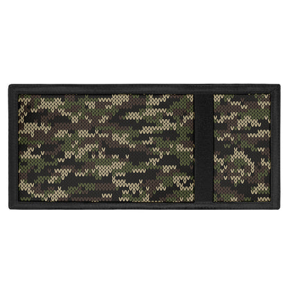 Army Camouflage Knitted Pattern Print Trifold Wallet