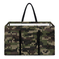 Army Camouflage Knitted Pattern Print Utility Tote Bag