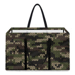 Army Camouflage Knitted Pattern Print Utility Tote Bag
