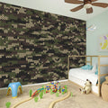 Army Camouflage Knitted Pattern Print Wall Sticker