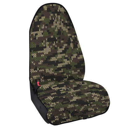 Army Camouflage Knitted Pattern Print Waterproof Car Seat Cover