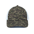 Army Camouflage Knitted Pattern Print White Mesh Trucker Hat