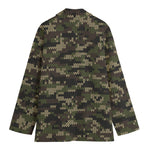 Army Camouflage Knitted Pattern Print Women's Blazer