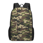 Army Green Camouflage Print 17 Inch Backpack
