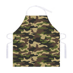 Army Green Camouflage Print Adjustable Apron