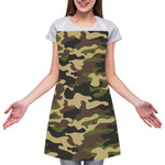 Army Green Camouflage Print Adjustable Apron