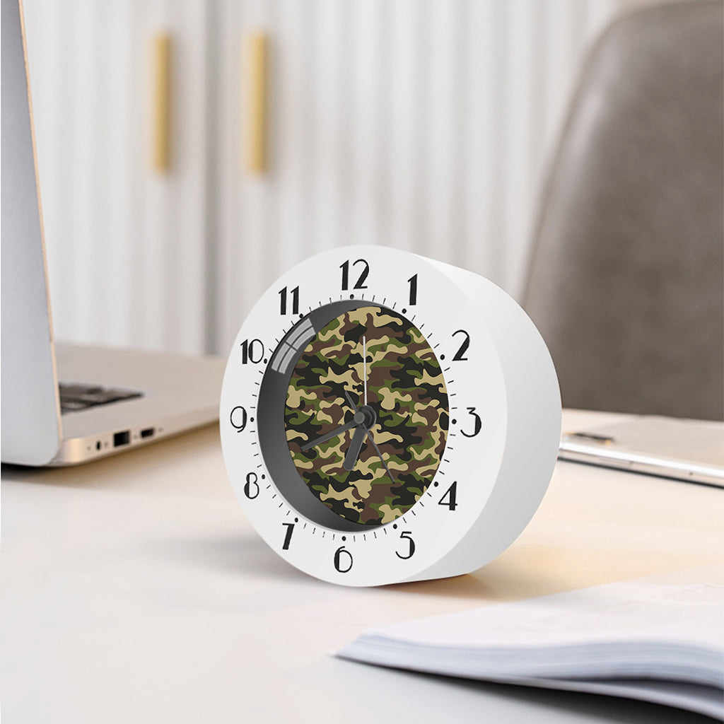Army Green Camouflage Print Alarm Clock