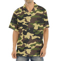 Army Green Camouflage Print Aloha Shirt