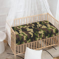 Army Green Camouflage Print Baby Crib Sheet