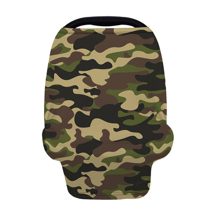 Army Green Camouflage Print Baby Seat Cover