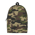 Army Green Camouflage Print School Backpack