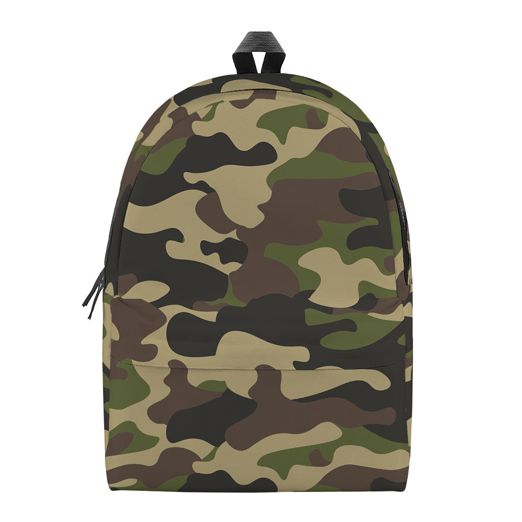 Army Green Camouflage Print Backpack