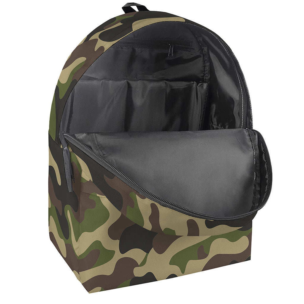Army Green Camouflage Print Backpack