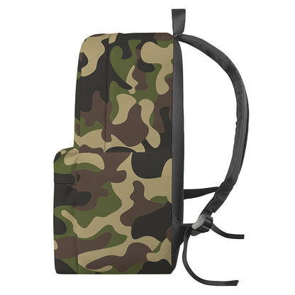 Army Green Camouflage Print Backpack