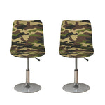 Army Green Camouflage Print Bar Stool Covers