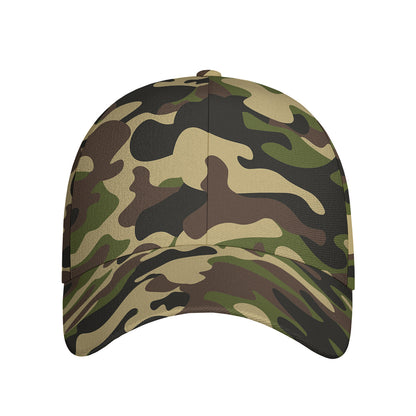 Army Green Camouflage Print Baseball Cap