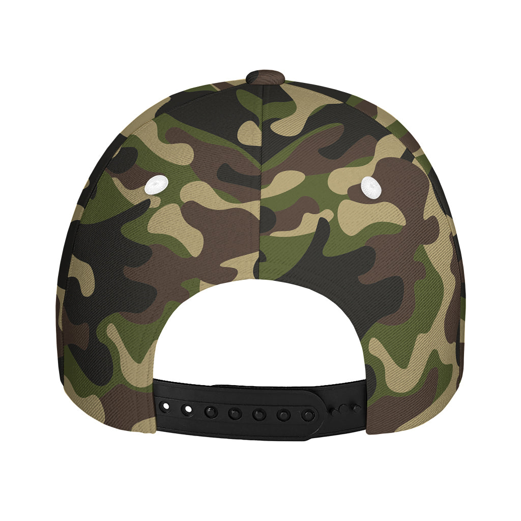 Army Green Camouflage Print Baseball Cap