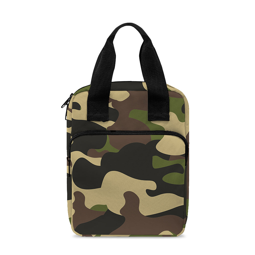 Army Green Camouflage Print Bible Tote Bag