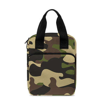 Army Green Camouflage Print Bible Tote Bag