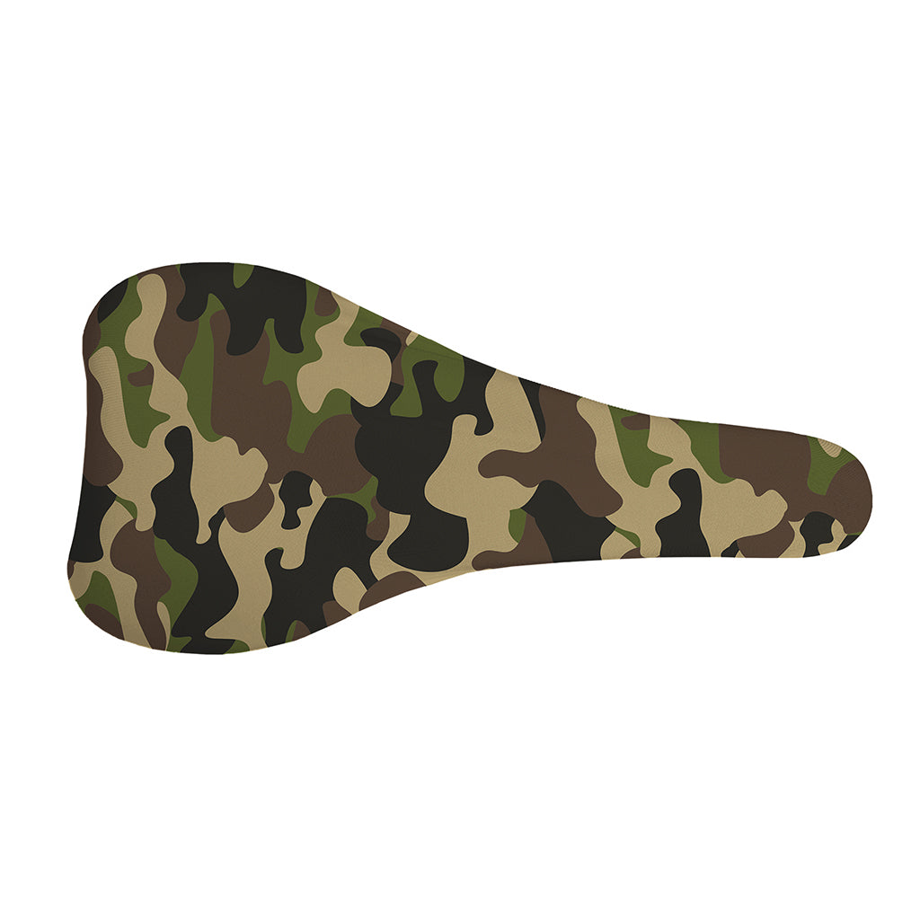Army Green Camouflage Print Bicycle Seat Cover