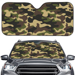 Army Green Camouflage Print Car Windshield Sun Shade