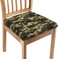 Army Green Camouflage Print Chair Cushion Cover