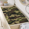 Army Green Camouflage Print Changing Pad Cover