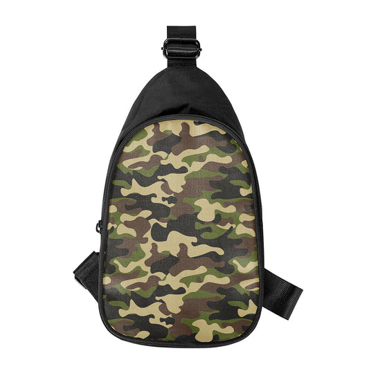 Army Green Camouflage Print Chest Bag