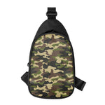 Army Green Camouflage Print Chest Bag