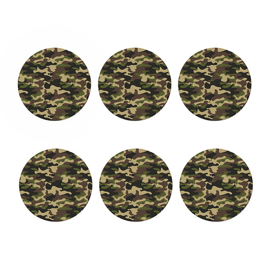 Army Green Camouflage Print Coaster Set