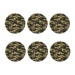 Army Green Camouflage Print Coaster Set