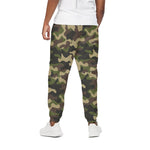 Army Green Camouflage Print Cotton Pants