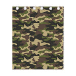 Army Green Camouflage Print Curtain