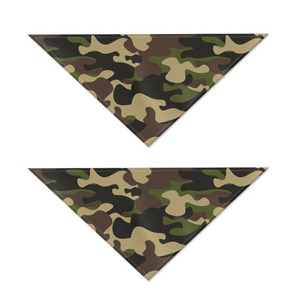 Army Green Camouflage Print Dog Bandana
